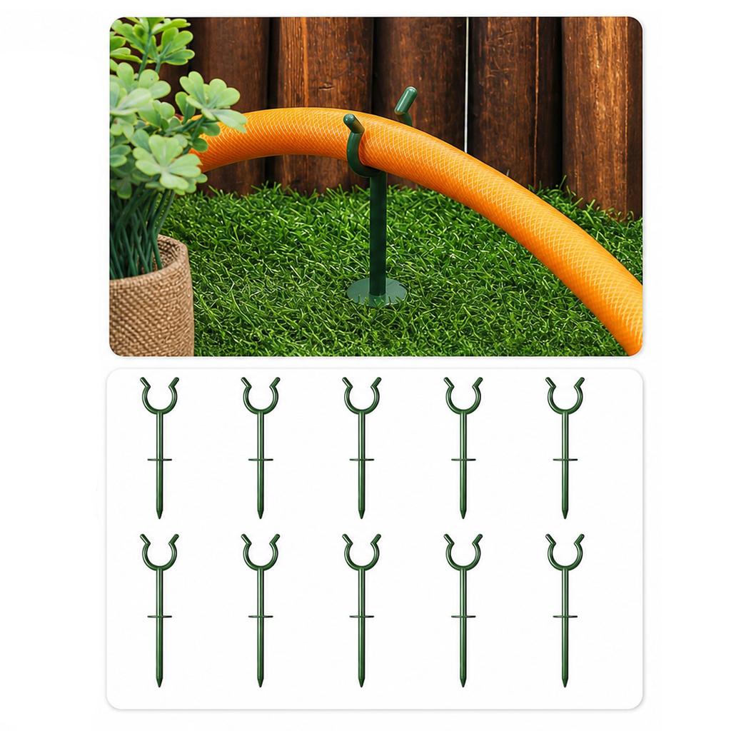10er-Pack Gartenschlauchhalter-Heringe, Schlauchhalter für den Hof, Pflanzenbewässerungsführer und Bewässerungszubehör