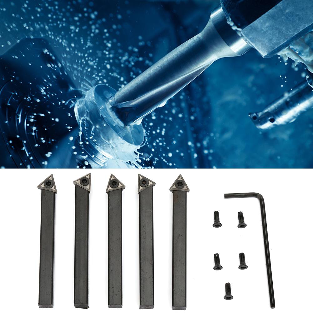 5 Stück 14 Zoll Wendeschneidplatten Hartmetall Drehmeißel für Drehbearbeitung Drehen