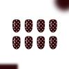 French Style False Nail Wine Red White Dots Multiple Size Easy Application Long Lasting Press On Nail for Women