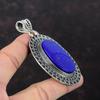 Lapislazuli-Anhänger, handgefertigter ethnischer Schmuck, 925er Sterlingsilber-Anhänger, erstaunlicher Edelstein-Schmuck, Vintage-Anhänger, Verlobungsgeschenk für Braut