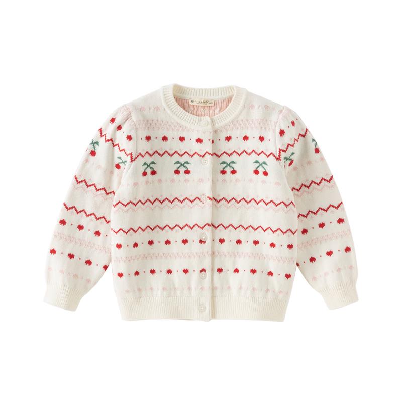 Dave & Bella Girls' Pure Cotton Cardigan Sweater
