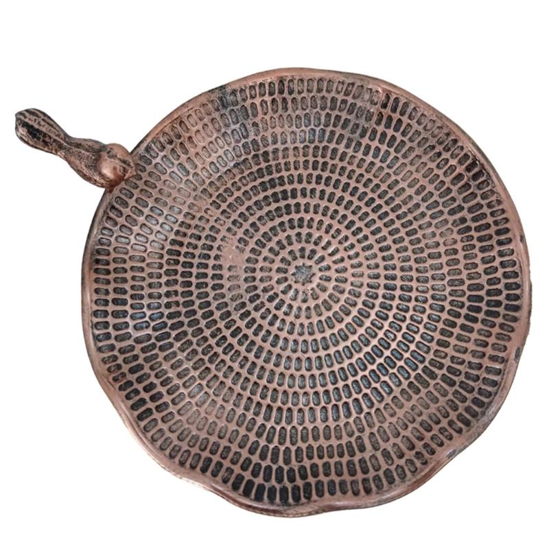 Heavy Duty Metal Bird Bath Water Dish Outdoor Watering Station Rustproof Finish Vintage Garden Decoration Easy to Clean