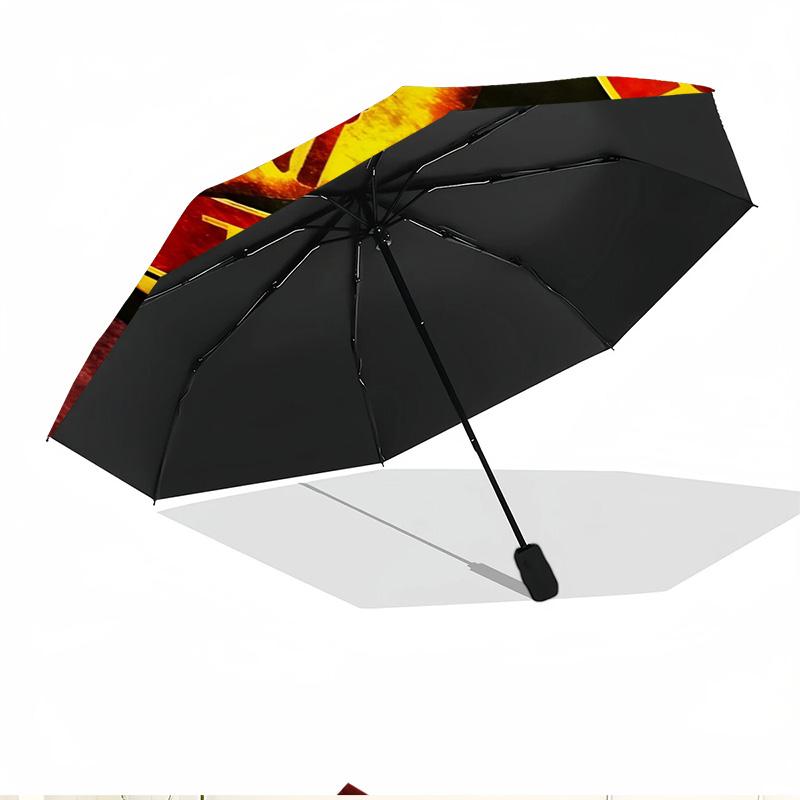 Manchester United F.C Print Automatic Open Close Umbrella, Portable Foldable Umbrella, for Outdoor Commute Camping Trip, Ideal Birthday Gift