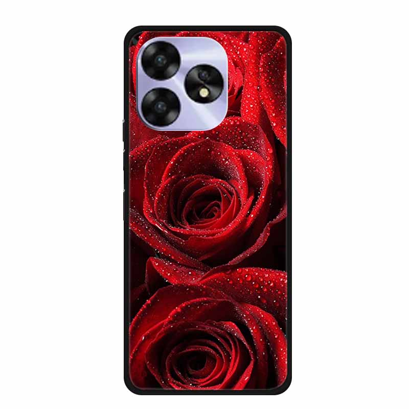 For Umidigi A15c A15 Case Painted Black Bumper TPU Soft Silicone Phone Cover For Umidigi A15 Cases A 15 15T Coque Funda Capa Cat