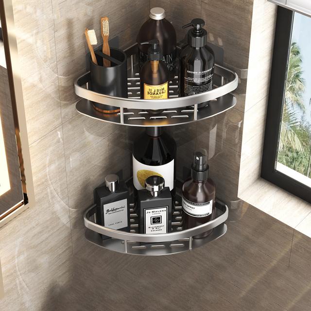 Bathroom Shelves No-drill Corner Shelf Shower Storage Rack Holder Toilet Organizer Bathroom Accessories