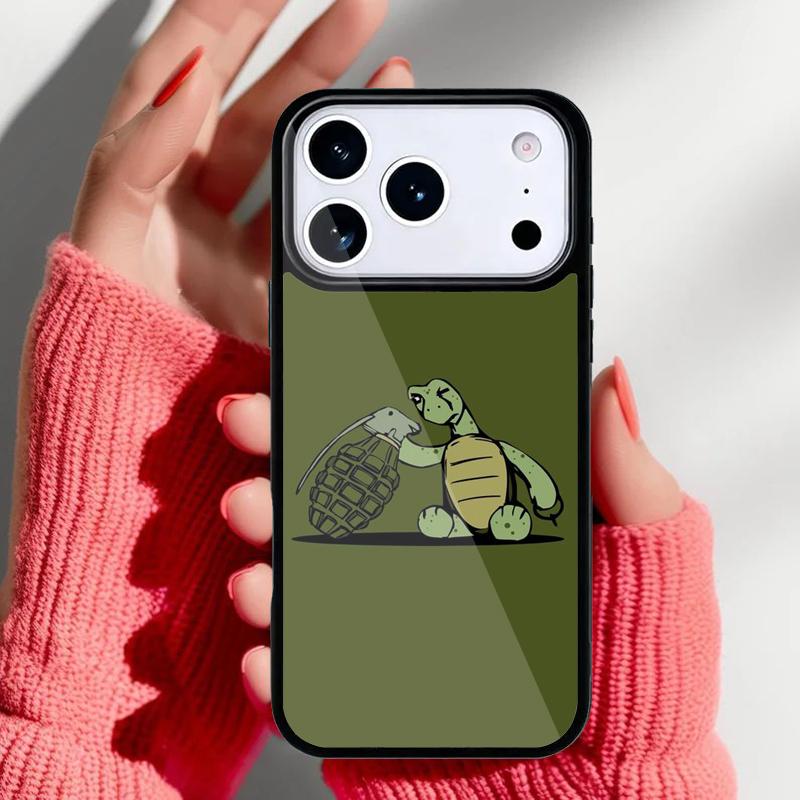 Cute Cartoon Turtle Phone Case for iPhone 17 16 15 14 13 Pro Max Back Cover for 12 11 Pro Coque