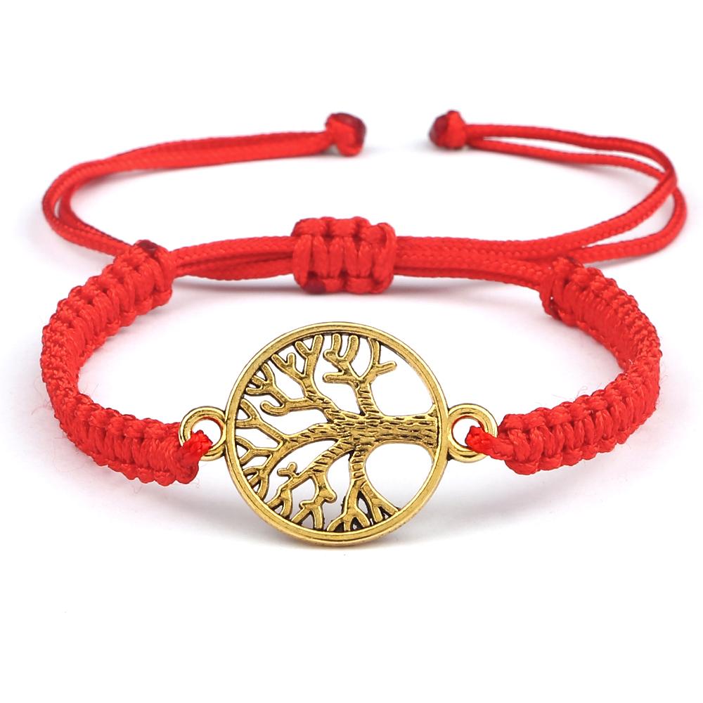 Handmade Braid Rope Bracelets Tree of Life Adjustable Wrist Bangle for Women Men Friendship Gift Jewelry