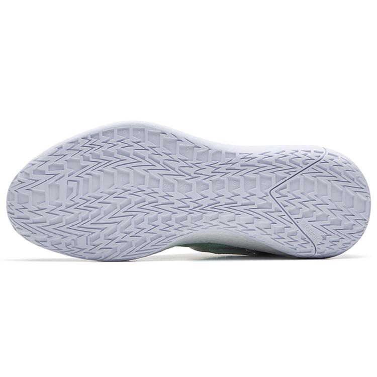 New Anta Hengsao4 Cushioning Anti Slip Wear Resistant Breathable Lightweight Rebound Low Top Basketball Shoes White Green 112231608-1
