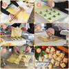 5 Pcs Wonton Making Knife Set with Wooden Handle Roller Knife Cover Noodle Pressing Wheel Pasta Tool Kit for Kitchen
