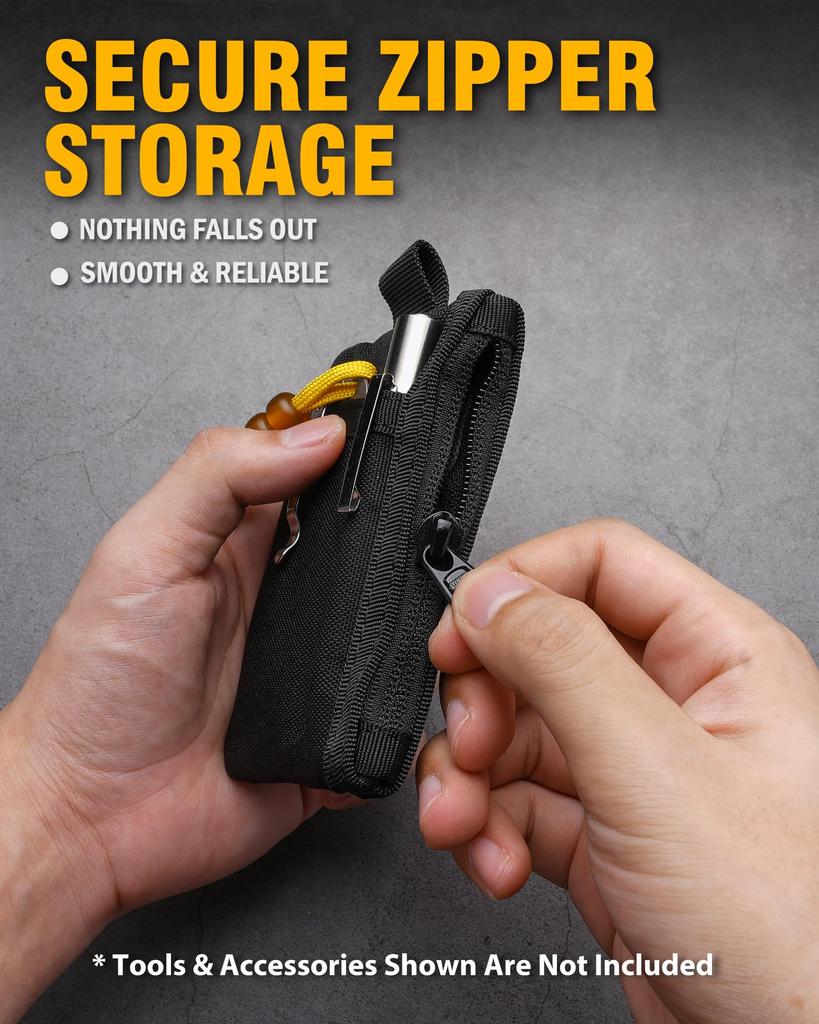 VIPERADE VE28 EDC Pouch 500D Compact EDC Pocket Organizer Molle Expandable Tool Storage Bag Small Coin Army Knife Pocket Pouch 6-in-1 Purse/Card