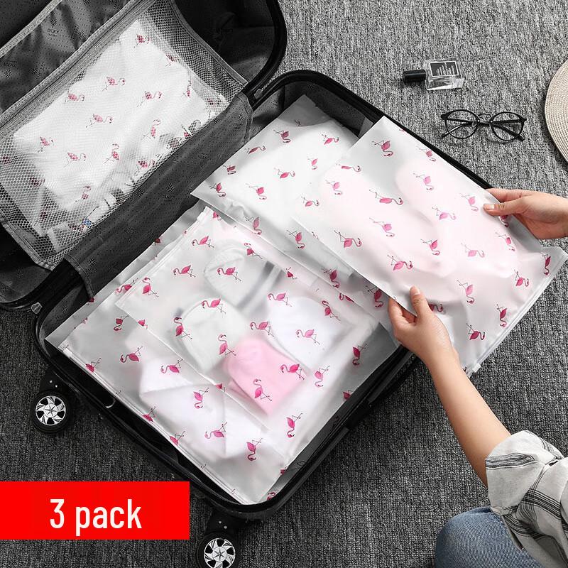 JAJALIN Flamingo Travel Storage Bag 3-Piece Set