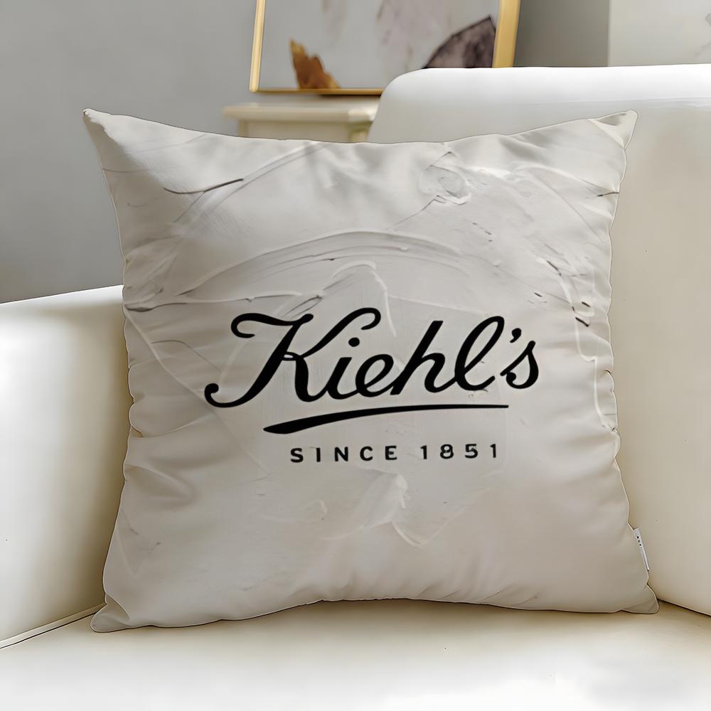 classic skincare brand Kiehl's Cushion Cover Soft & Easy-Wash Pillow Case – Versatile for Couch, Bed, Travel and Office