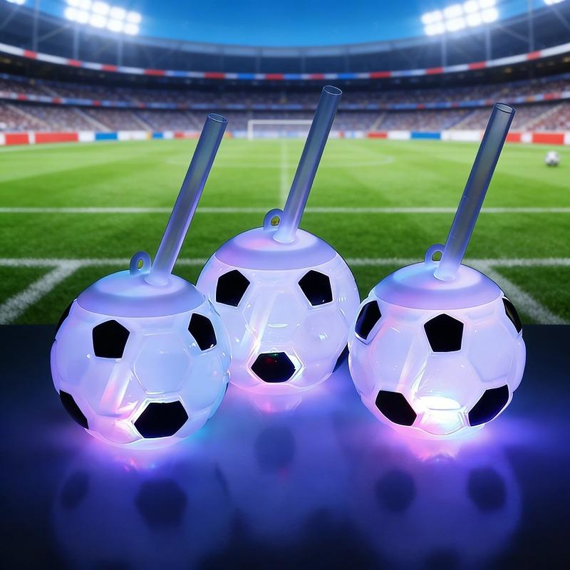 1-5PCS Plastic Cup with Straw Cartoon Juice Milk Tea Cup Football Baseball Party Water Drink Cup for Adults Fun Decor