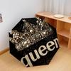 1 PC Automatic Folding Umbrella - Queen Pattern, Portable & Foldable Design with 8 Ribs, Christmas Birthday Gifts