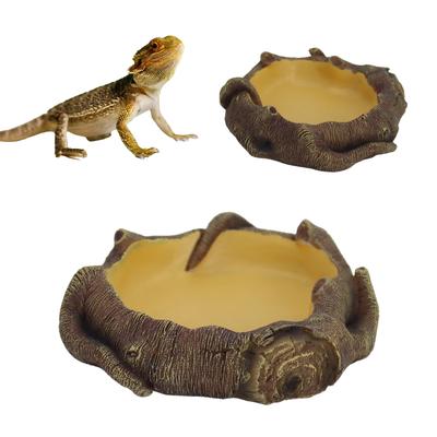 1pc Reptile Feeding Basin, Reptile Lizard Food Tray, Turtle Feeding Bowl, Lizard Water Dish, Small Pet Turtle Chameleon Gecko Sp