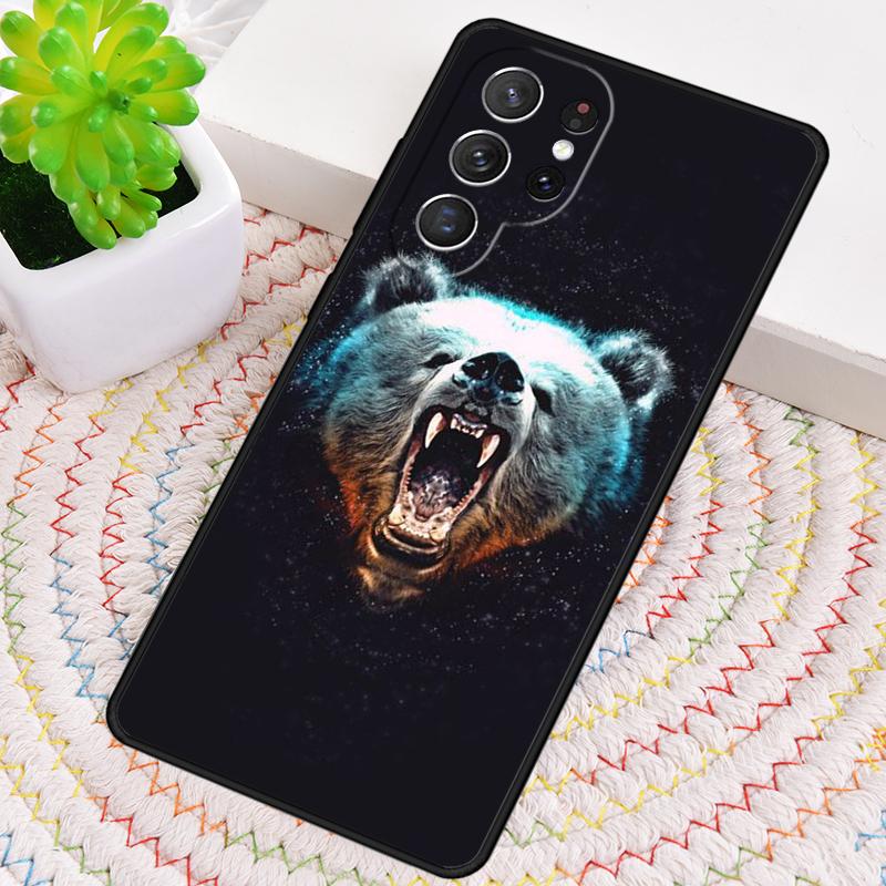 Cute Grizzly Bear Phone Case for Samsung Galaxy note 10 pro S26 Ultra S23 S24 FE S25 S21 S22 PLUS shockproof Cove