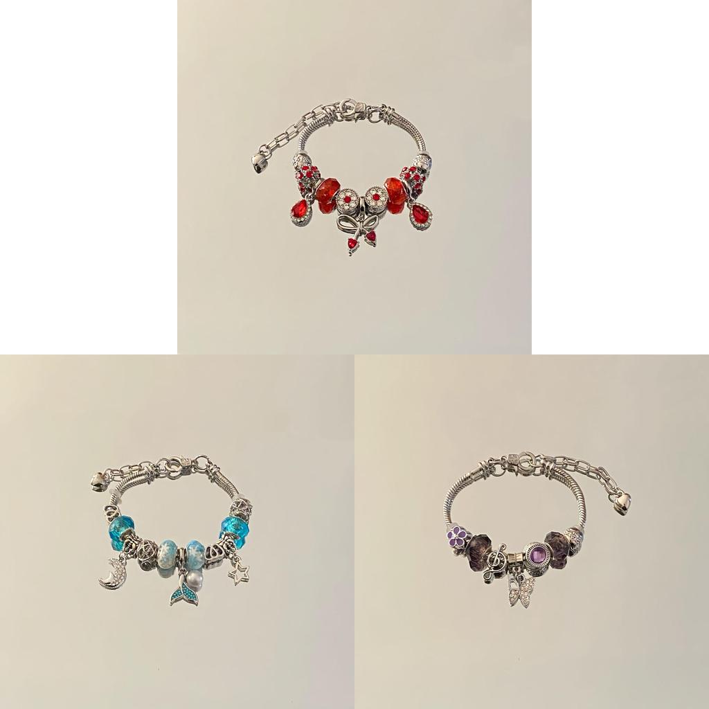 Fashion Charm Butterfly Heart Pendant Bracelet For Women Men Diy Beaded Jewelry