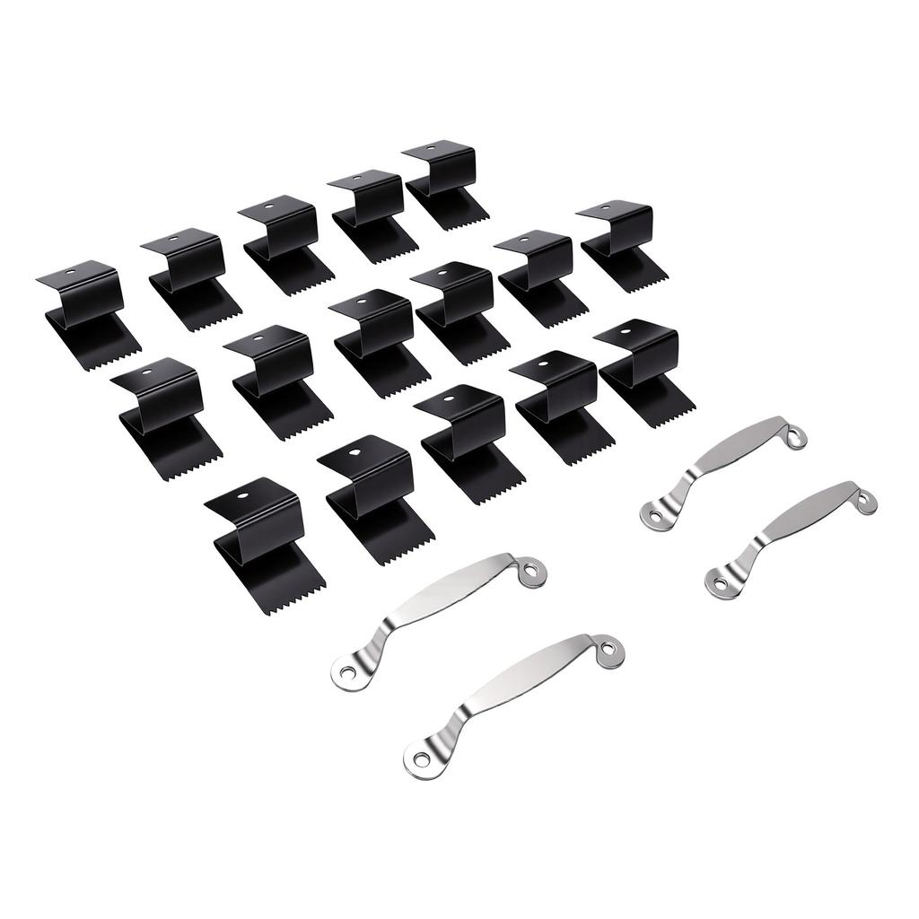 16 Pcs Heavy Duty Hurricane Window Clips Universal 1 2 Inch Plywood Shutter Clamps Black