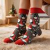 50 Christmas Stocking Styles: Autumn/Winter Cartoon Mid-Calf Socks, Perfect Holiday Gift