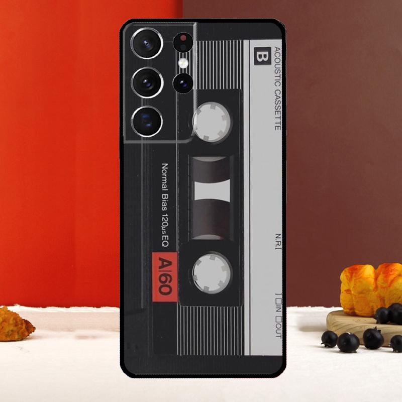 Vintage Cassette Tape Retro Cover For Samsung Galaxy S25 Ultra S22 S23 S24 Plus S20 S21 FE S9 S10 S25 FE Phone Case