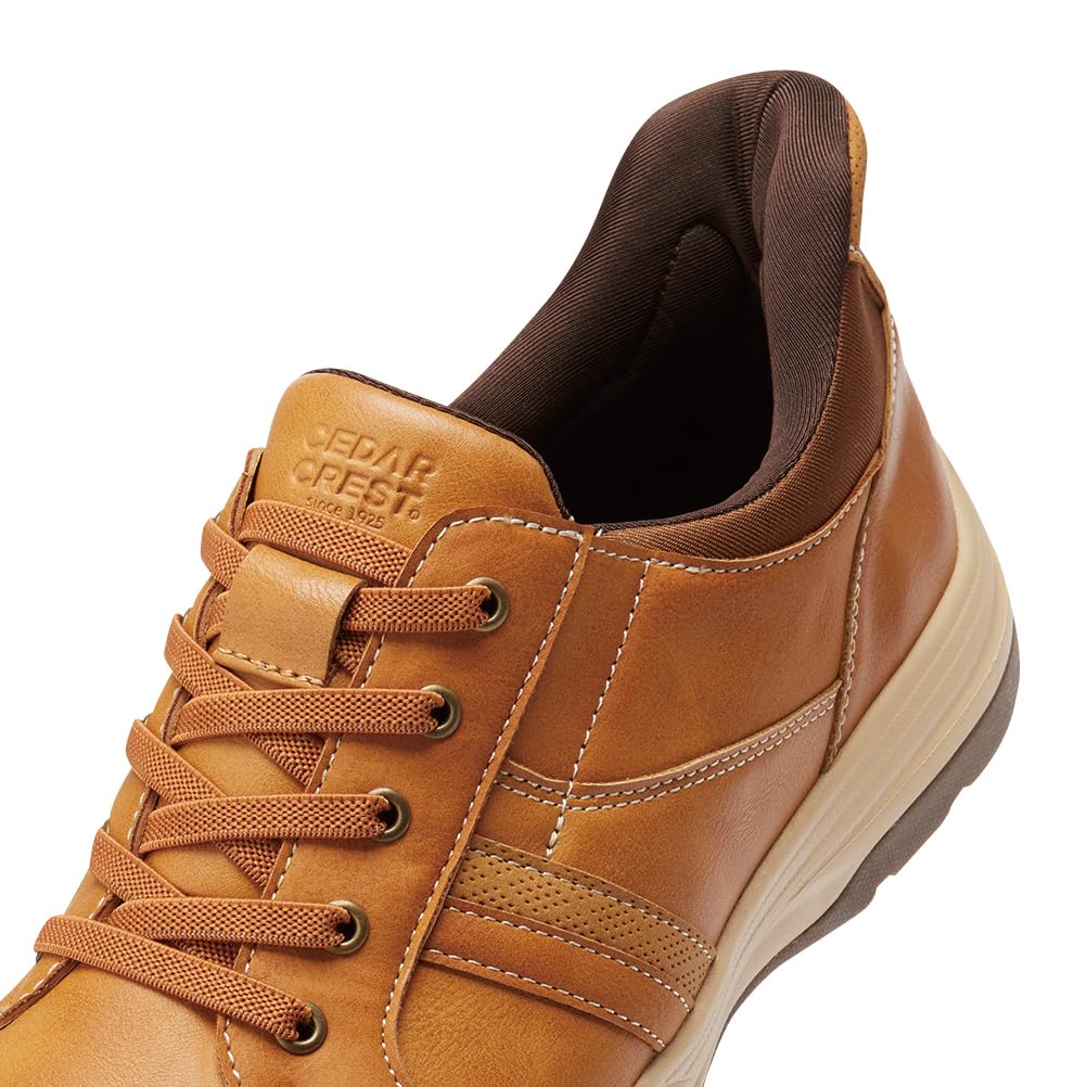 CEDAR CREST Waterproof Spat No and Work Shoes for Indoor and Outdoor Camel Men's Sneaker-Type Shoes, Hands-Free Put-On, Bending, Slip-Off, Low-Cut