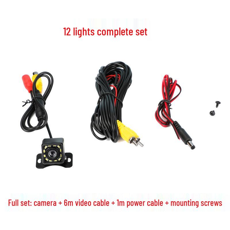 Hd Waterproof Fisheye Vision Night Rearview Camera With 4lights For Reversing