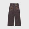 Unisex American Retro Distressed Heavyweight Pleated Wide-Leg Wasteland Jeans