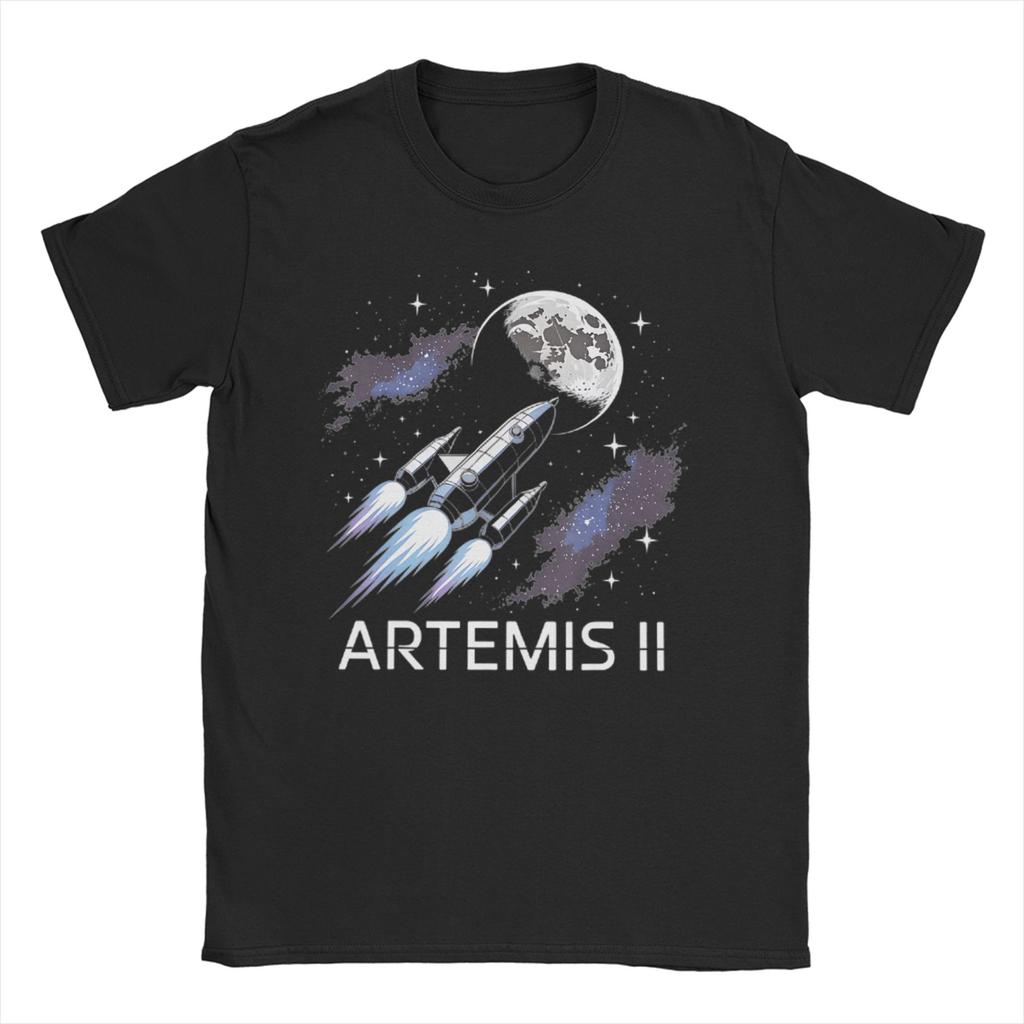 Artemis II Moon Mission Unisex WoUnisex T Shirts Novelty Tee Shirt Short Sleeve O Neck TShirt Cotton Summer Clothing