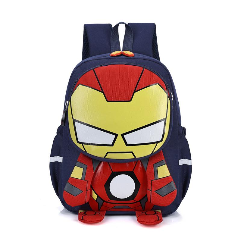Spider Man Kids Backpack Cartoon Nylon Lightweight School Bag With Cushion Straps For Boys And Girls