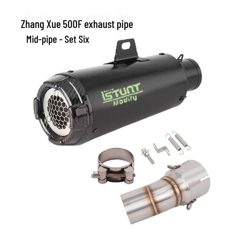 Zhangxue 500F Motorcycle Retro Mid-Pipe Tailpipe