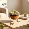 Outdoor Plant Container Metal Bird Foot Planter Bowl Vintage Chicken Duck Paw Base Small Succulents Modern Stand Pot Rustproof Flowerpot for