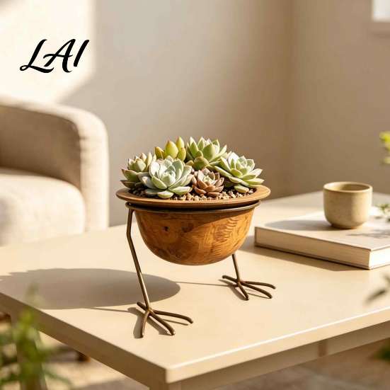Outdoor Plant Container Metal Bird Foot Planter Bowl Vintage Chicken Duck Paw Base Small Succulents Modern Stand Pot Rustproof Flowerpot for
