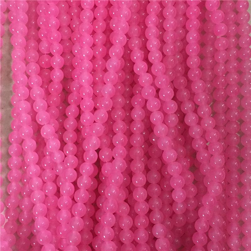 8MM Glossy Synthetic Jade Agate Glass Beads for Bracelets, Necklaces, Hairpins - Round Imitation Jade Loose Beads