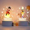 Dragon Ball Night Light Series Animation Figures 3d Ornaments Goku Cartoon Stand Table Lamp Desktop Decoration Xmas Gifts
