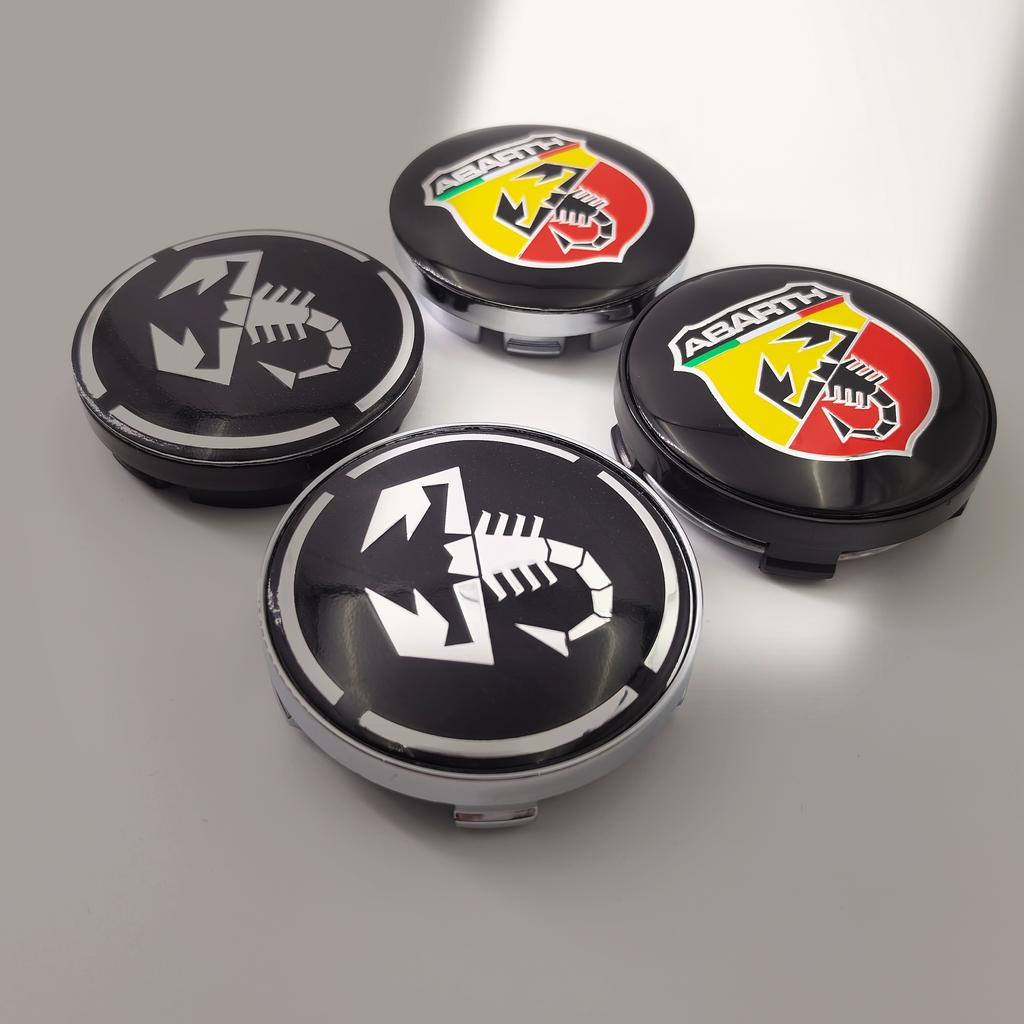 4ps 56mm/60mm 5.6cm/6cm Abarth logo car emblem Wheel Center Hub Cap auto Rim refit dust-proof badge covers styling accessories