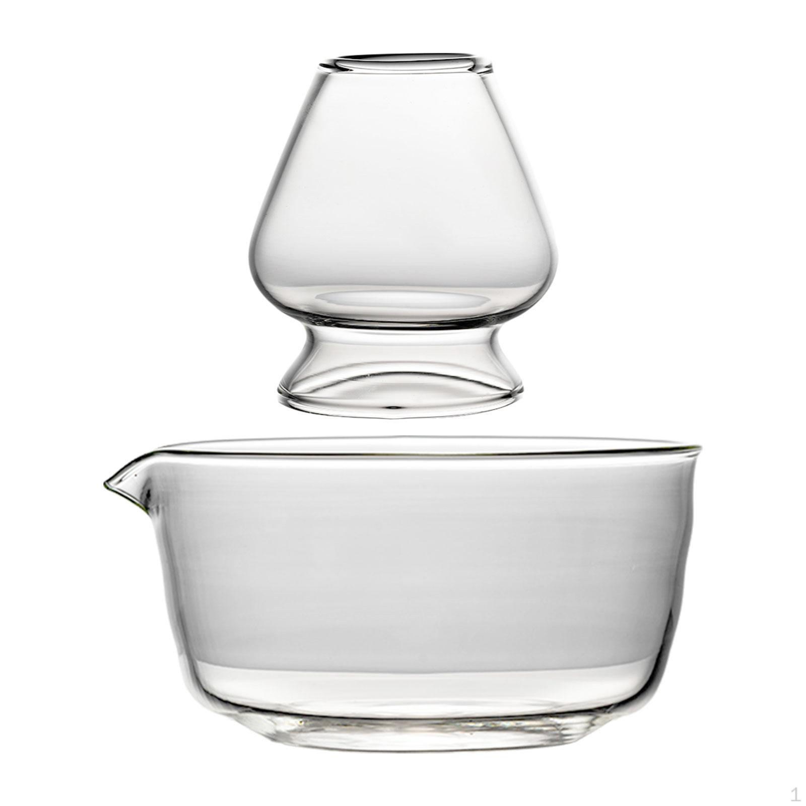 

Чайный набор в стеклянной чаше, подставка для заваривания чая матча, венчик для взбивания Style E