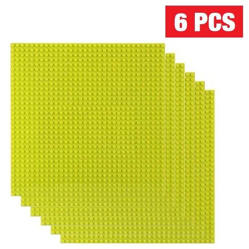 6PCS Classic Base Plate 32x32 16x32 Dots Baseplate Bricks DIY Assembly ABS Plastic Building Blocks Compatible Brand Figures City