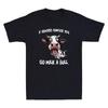 If Genders Confuse You Go Milk A Bull Funny Cow Cartoon Meme Quote Men's T-Shirt