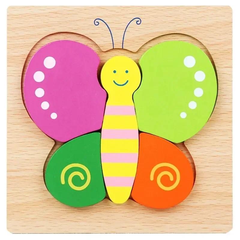 

Baby Montessori Education Toys Kids 3D Wooden Puzzle Animal Traffic Jigsaw Toddlers Early Learning Educational Cognitive Games
