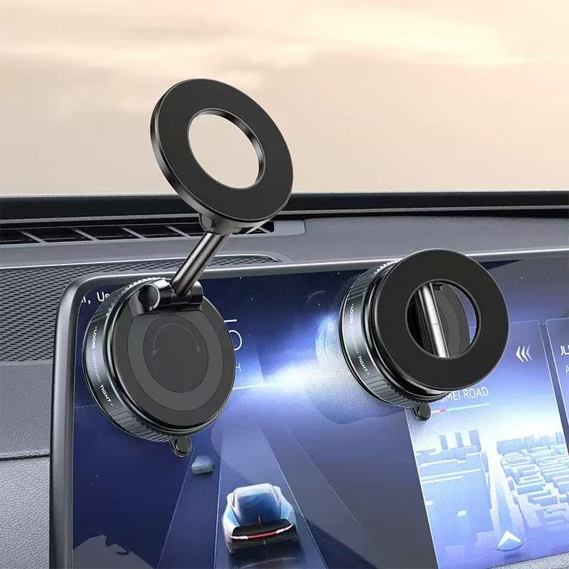 Magnetischer Vakuum-Saug-Autohalter mit drehbarem und klappbarem Anti-Shake-Ständer