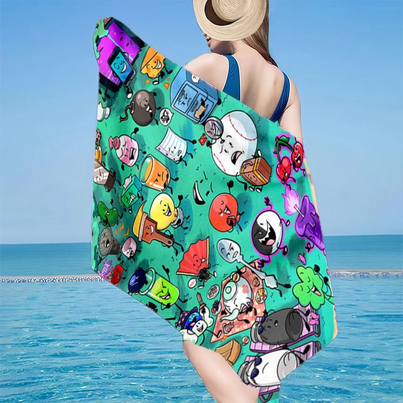 Colorful Dream Island Collage Beach Towel, Super Soft Microfiber, Gift for Her/Him, Birthday, for Pool, Beach, Travel, Home Decor Fan gifts