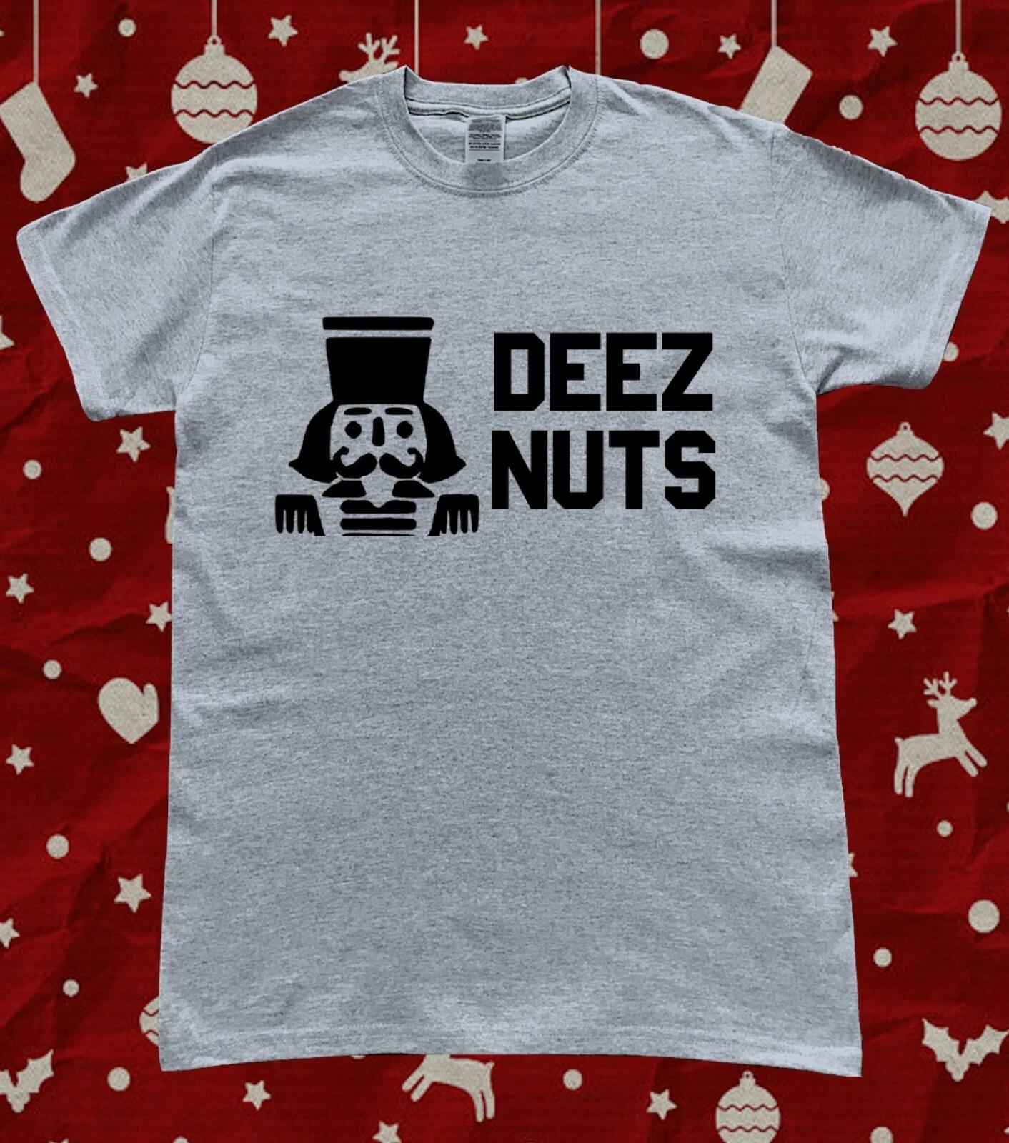 Christmas Nutcracker Deez Nuts Funny T-Shirt L
