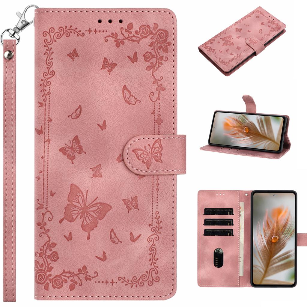 For Samsung Galaxy S26 Pro Case Garden Imprinted PU Leather Wallet Phone Cover with Wrist Strap