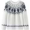 Semir Men's Wang Anyu Fair Isle Jacquard Knit Sweater