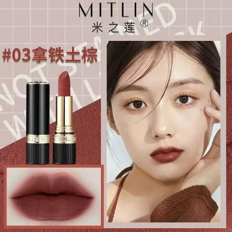 Velvet Matte Lipstick Milk Apricot Carrot Lipstick