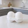2-Cell Outdoor Portable Egg Storage Box Plastic Shock-Absorbing Anti Drop Egg Tray For Refrigerator Camping Picnic Daily Use