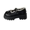 Thick-soled Heightened Light-mouth Sweet Bow Mary Jane Shoes Women's Spring 2025 Fashion Versatile Light-mouth Small Leather Shoes