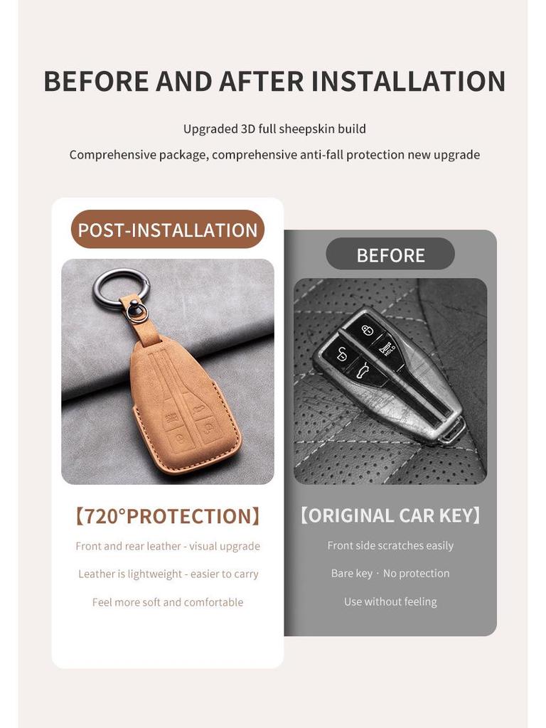 Compatible Key Shell for Hongqi H5, E-HS9, HS5, H9, EQM5, HS7 Car Interior Accessories