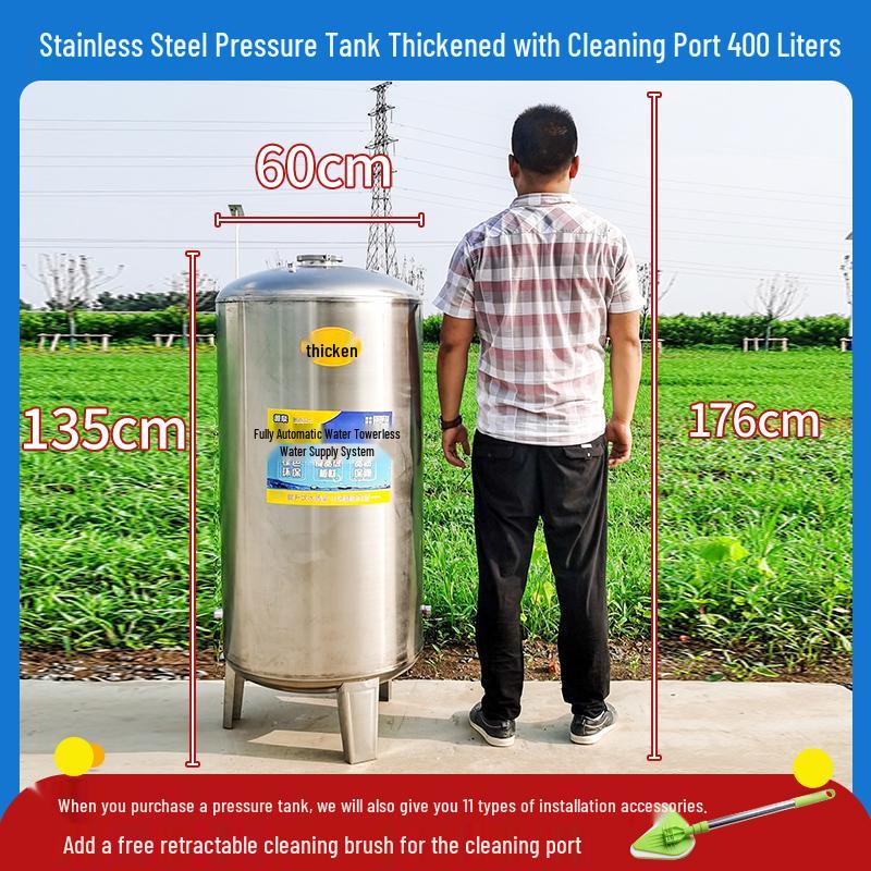 Home Use Automatic Stainless Steel Water Pressure Booster Pump and Tank