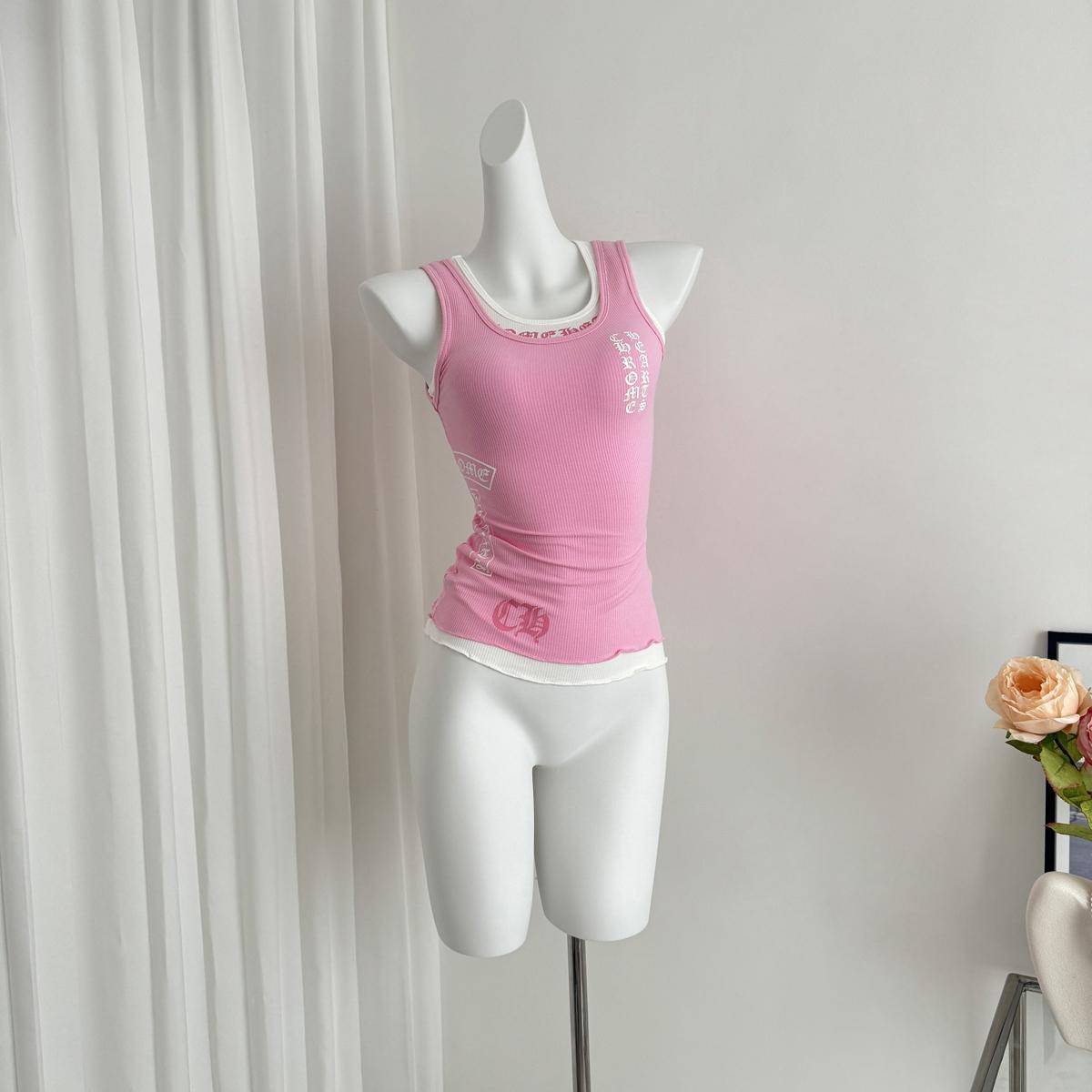 

Летний женский облегающий топ на бретелях, популярный укороченный топ 2000-х с кокеткой и круглым вырезом Gyaru Y2k, уличная одежда, корейский Y2k, стрейч в стиле гранж, Tide M розовый